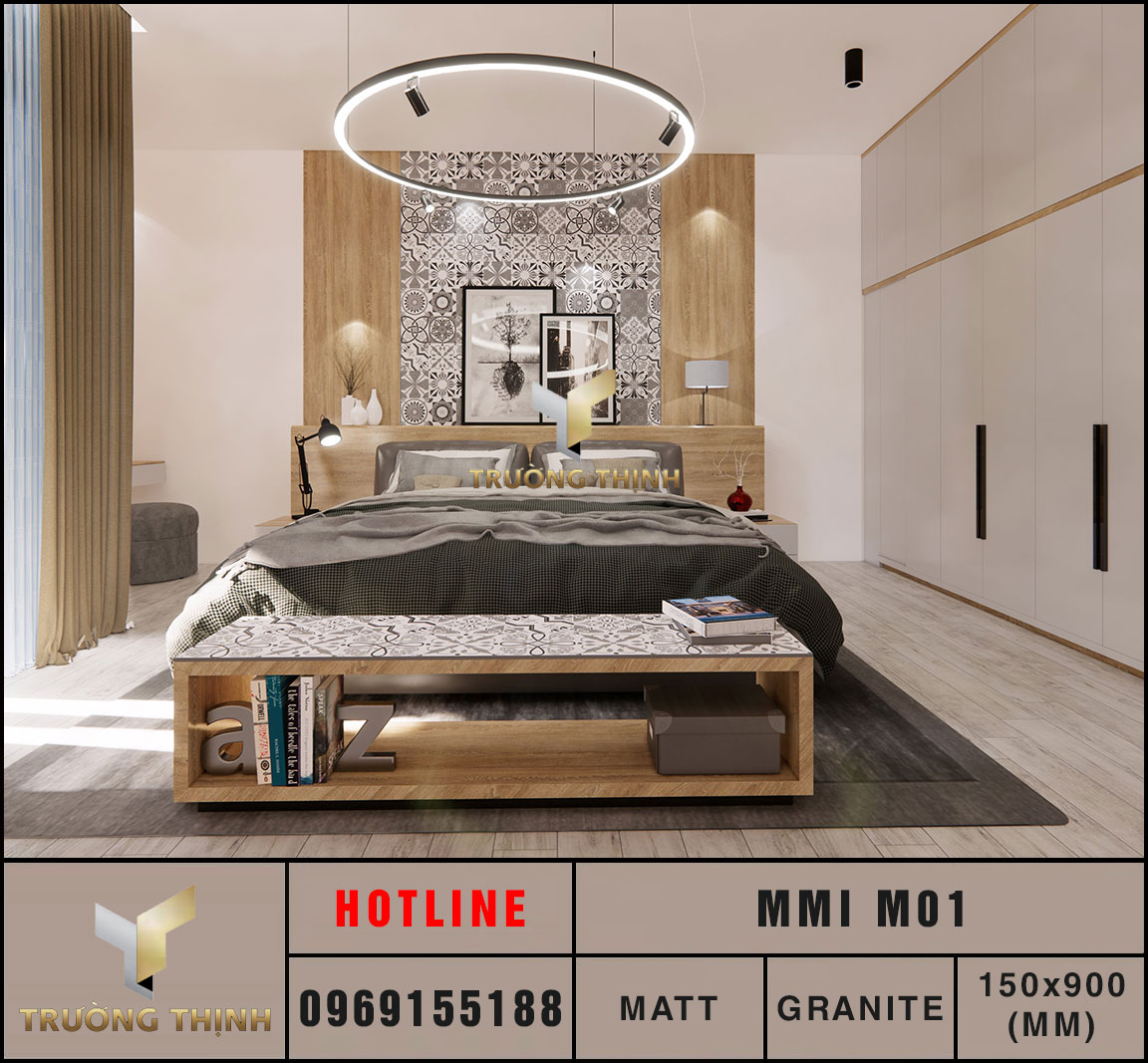 Ảnh mẫu gạch ốp lát 150x900 Eurotile Mộc Miên MMI M01