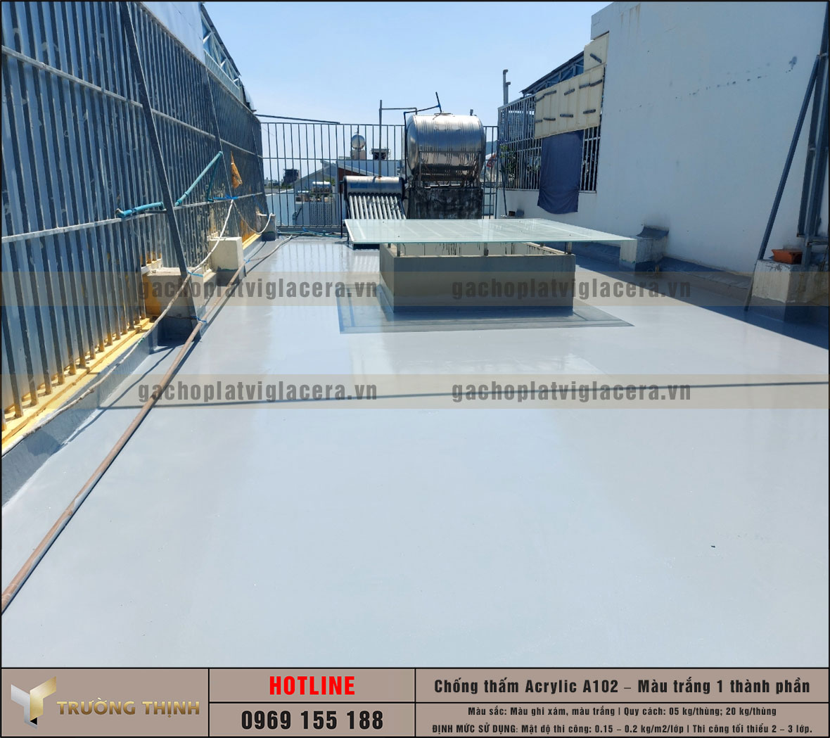 Sản phẩm Chống thấm Acrylic A102 – Màu trắng 1 thành phần cao cấp | Trường Thịnh Group