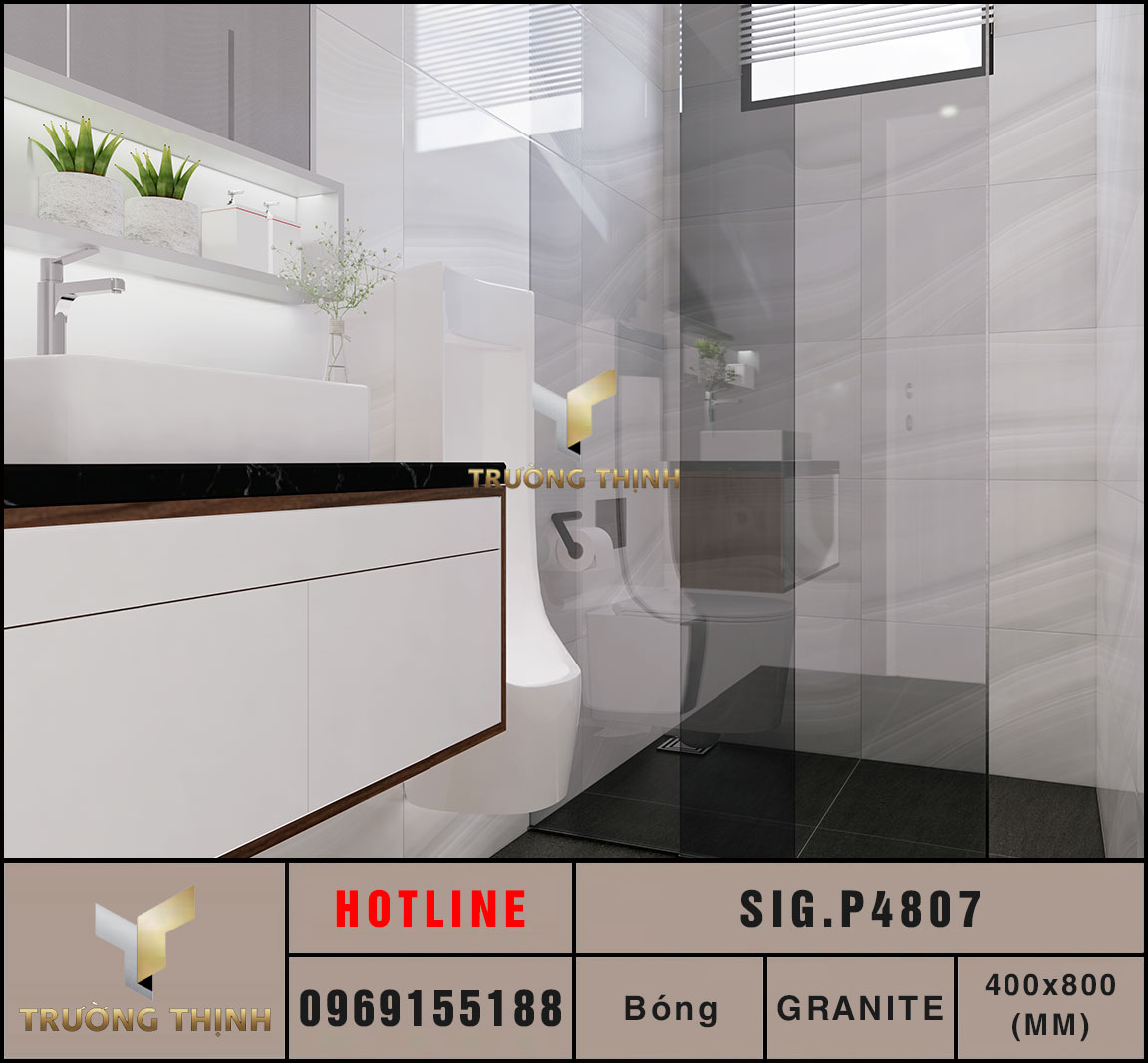 Ảnh mẫu gạch ốp tường 400x800 Eurotile Du Phong SIG.P4807