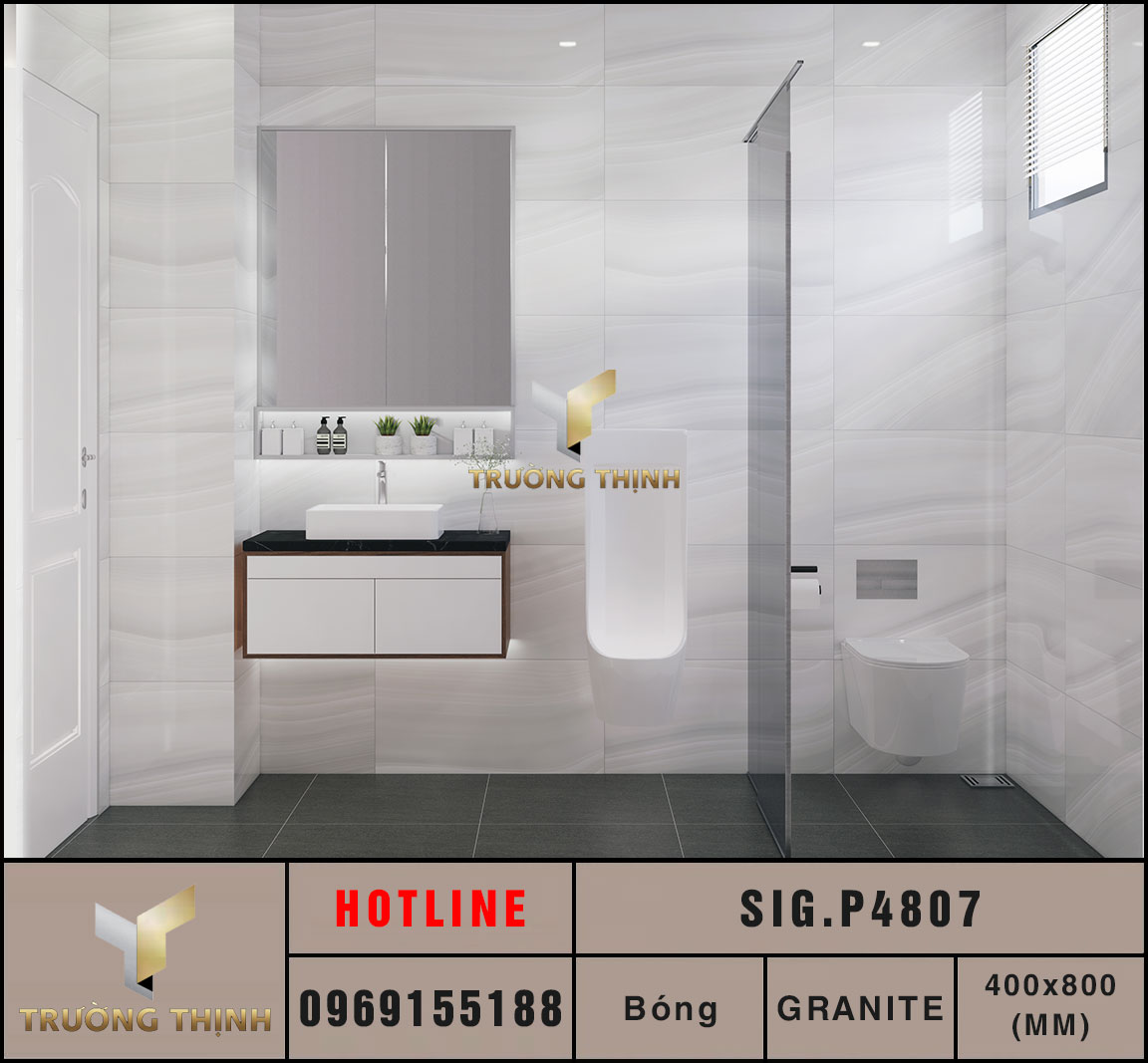 Ảnh mẫu gạch ốp tường 400x800 Eurotile Du Phong SIG.P4807