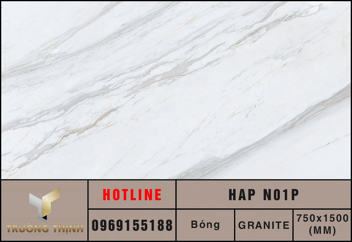 Gạch tấm lớn 750x1500 Eurotile Hải Phong HAP N01P vân đá