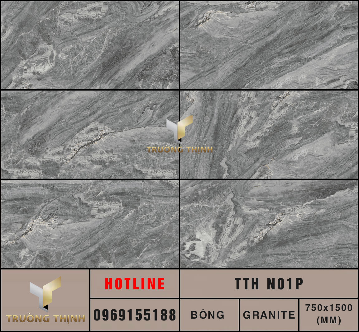 Ảnh MAP Gạch khổ lớn 750x1500 Eurotile Thiết thạch TTH N01P