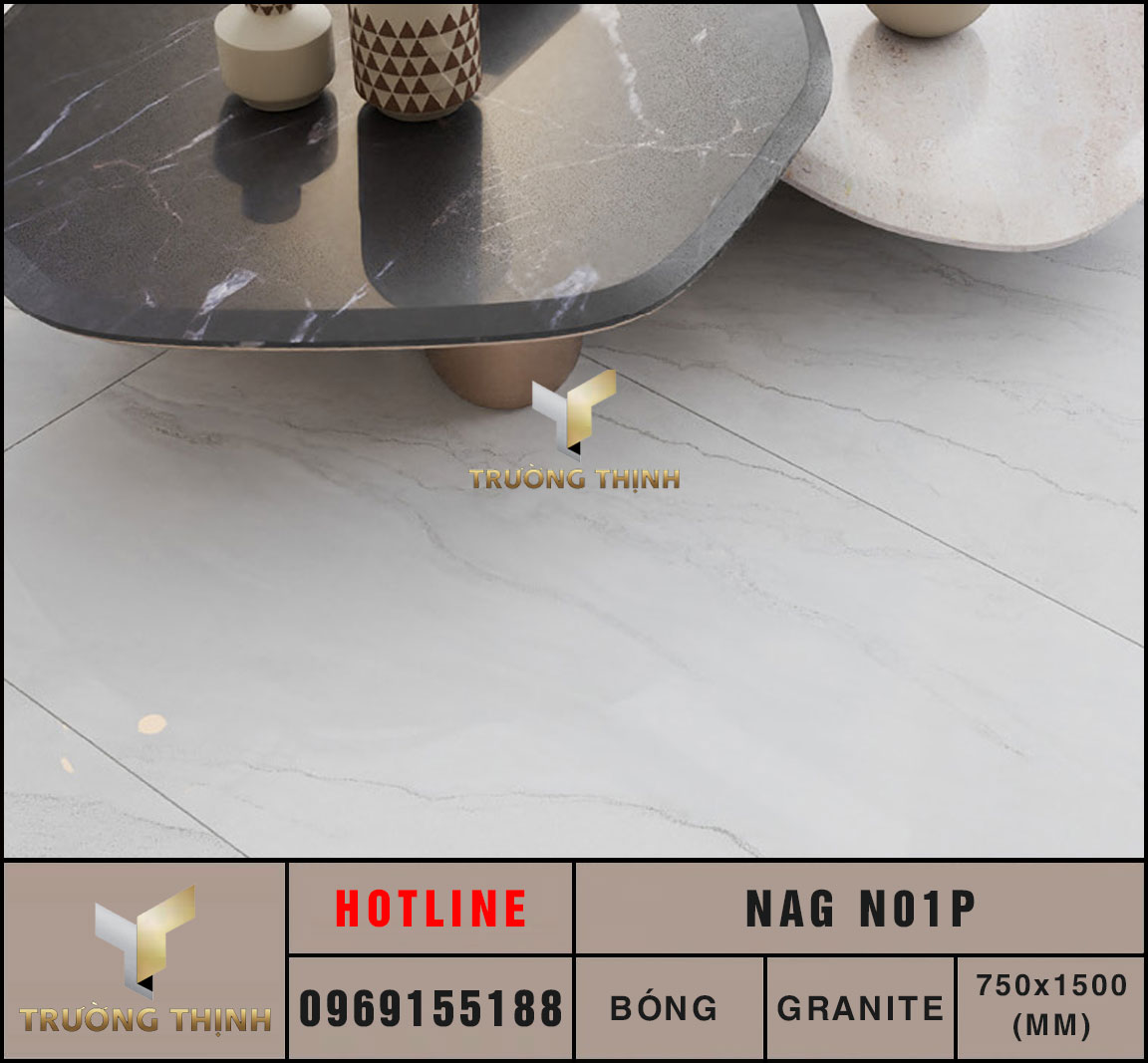 Ảnh mẫu gạch tấm lớn 750x1500 Eurotile Nam Giao NAG N01P