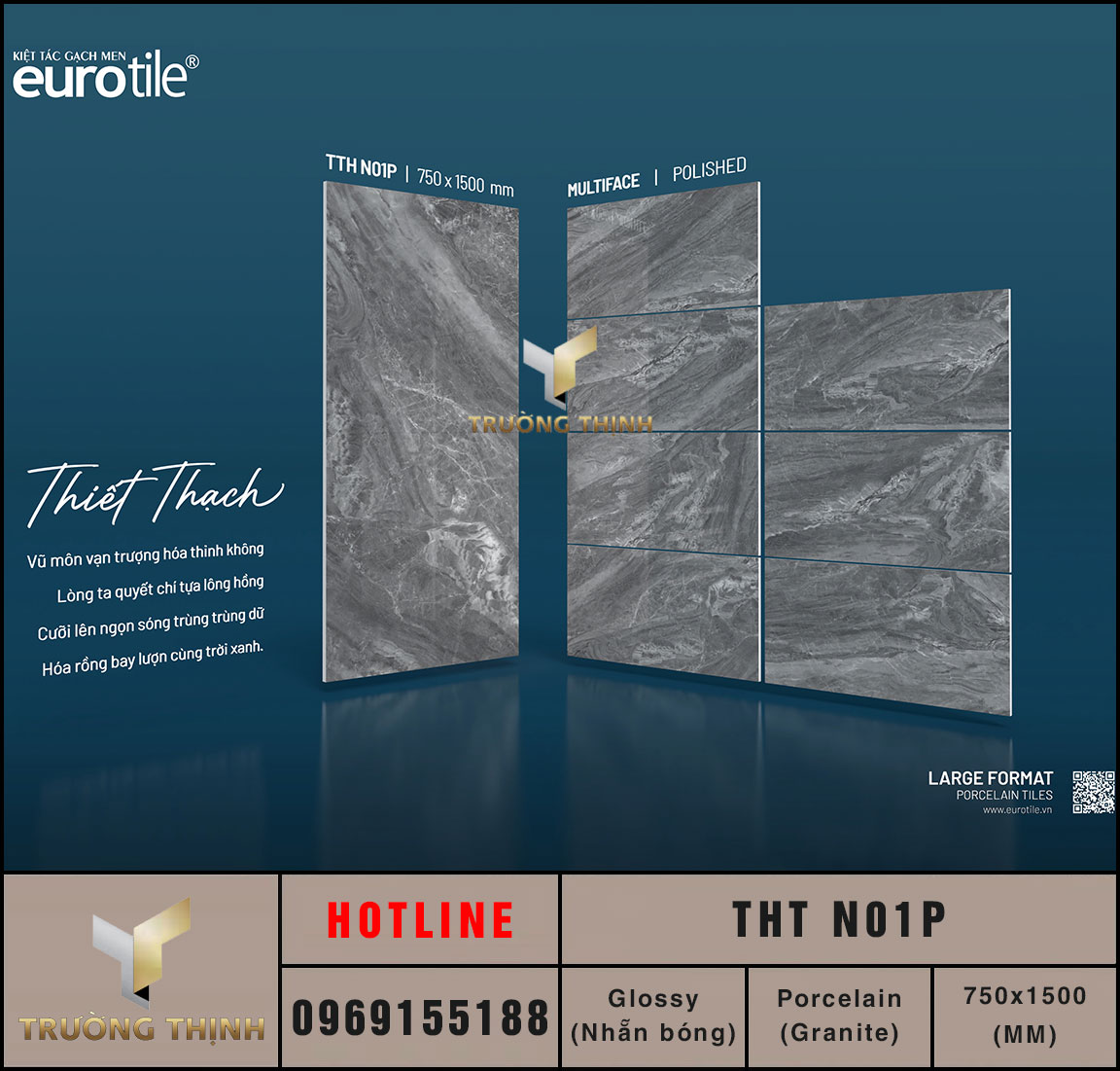 Gạch vân đá 750x1500 Eurotile Thiết Thạch THT N01P