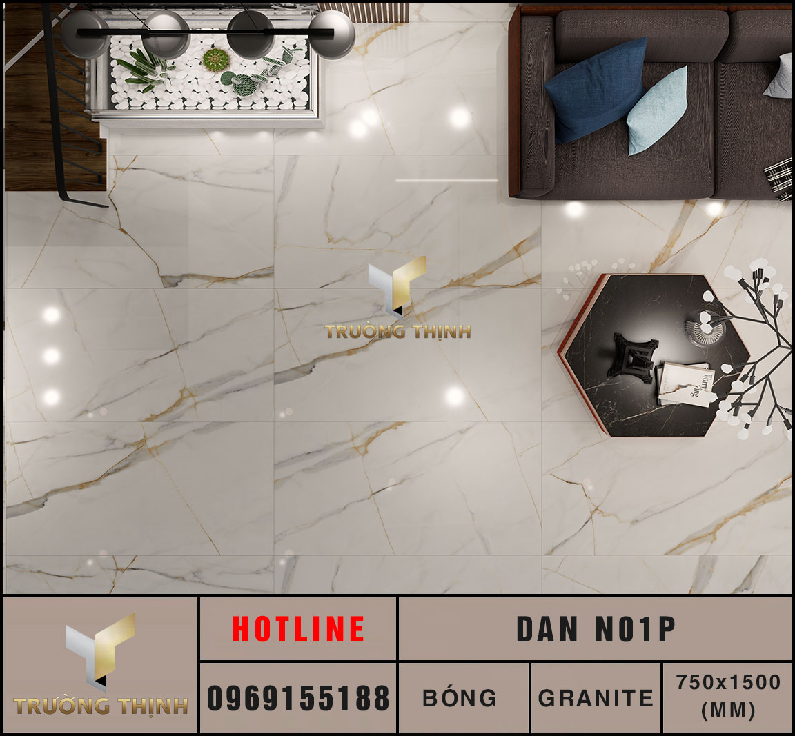 Gạch tấm lớn 750x1500 Eurotile Đăng Nguyên DAN N01P