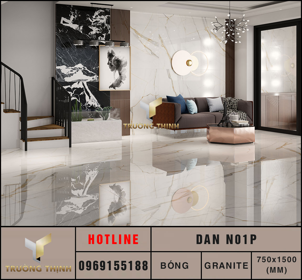 Gạch tấm lớn 750x1500 Eurotile Đăng Nguyên DAN N01P