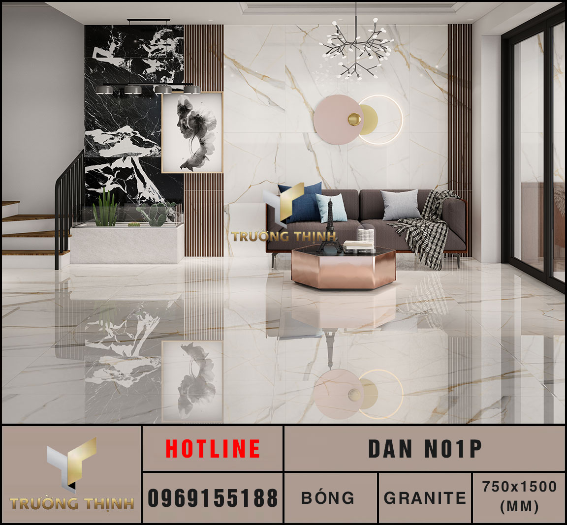 Gạch tấm lớn 750x1500 Eurotile Đăng Nguyên DAN N01P