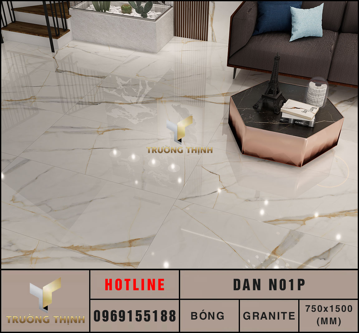 Gạch tấm lớn 750x1500 Eurotile Đăng Nguyên DAN N01P