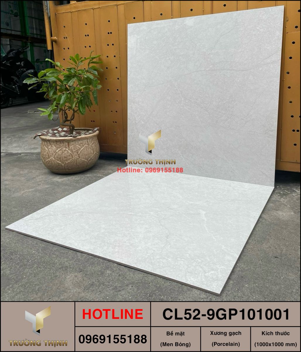 Gạch lát nền 1000x1000 Viglacera Cửu Long CL52-9GP101001
