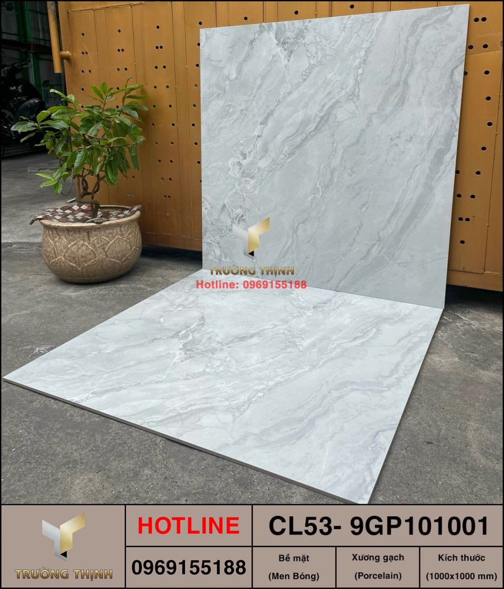 Gạch lát nền 1000x1000 Viglacera Cửu Long CL53-9GP101001 ảnh mẫu thực tế