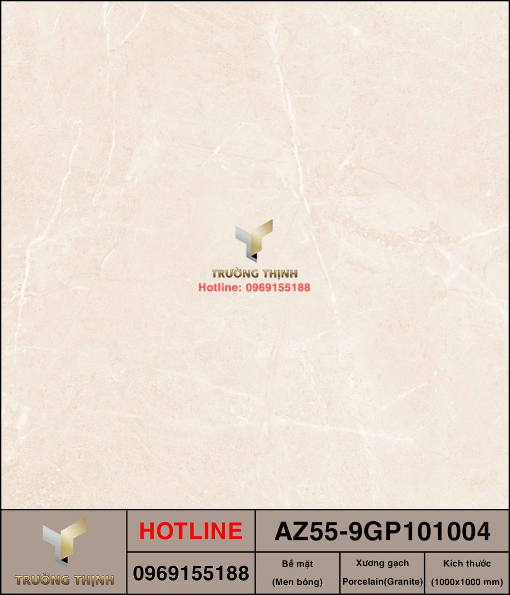 Gạch lát nền Porcelain màu kem 1000x1000 Viglacera AZ55-9GP101004: Tinh hoa kiến trúc hiện đại