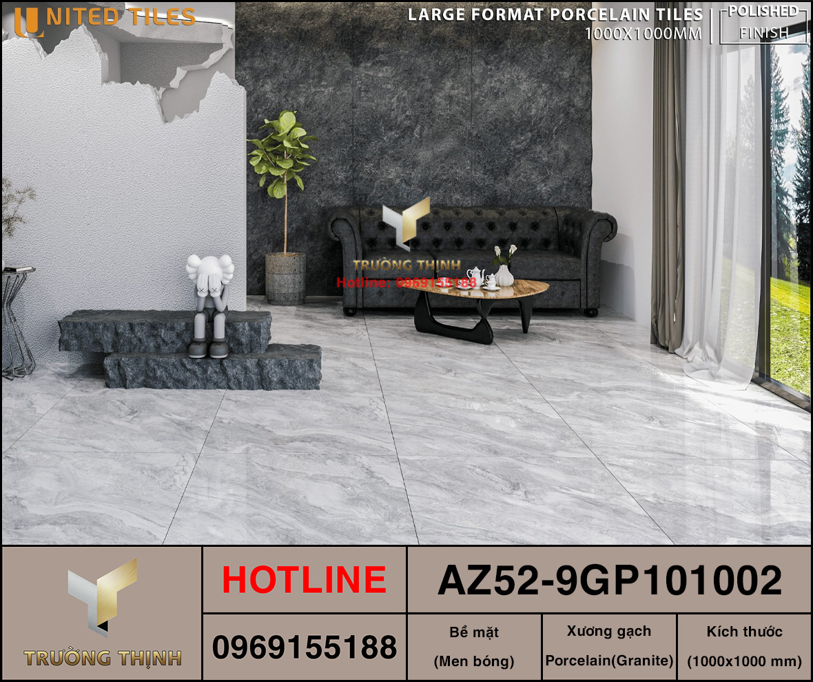 Gạch lát nền 1000x1000 Viglacera AZ52-9GP101002