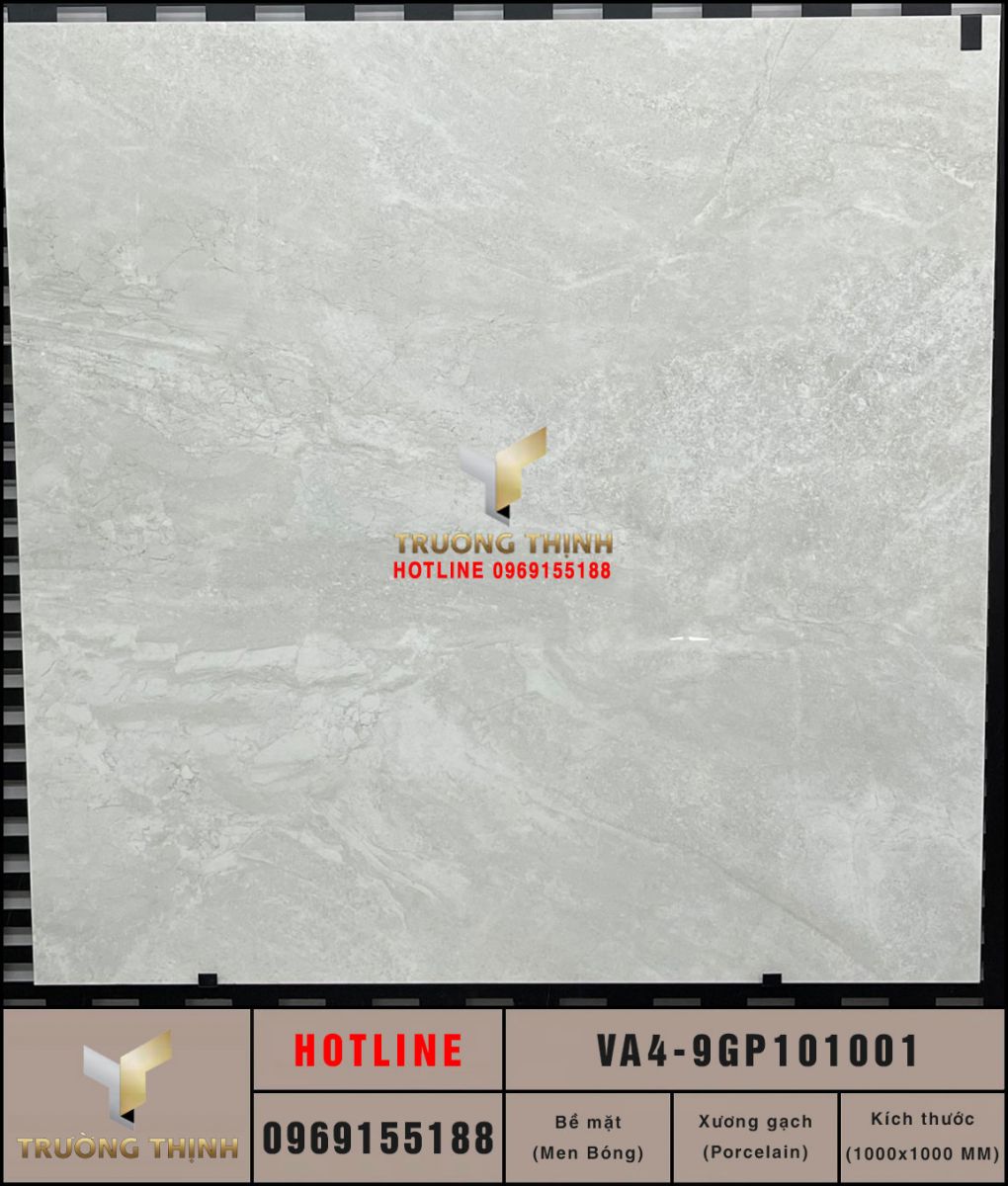 Gạch lát nền bóng kiếng 1000x1000 Viglacera VA4-9GP101001 vân đá