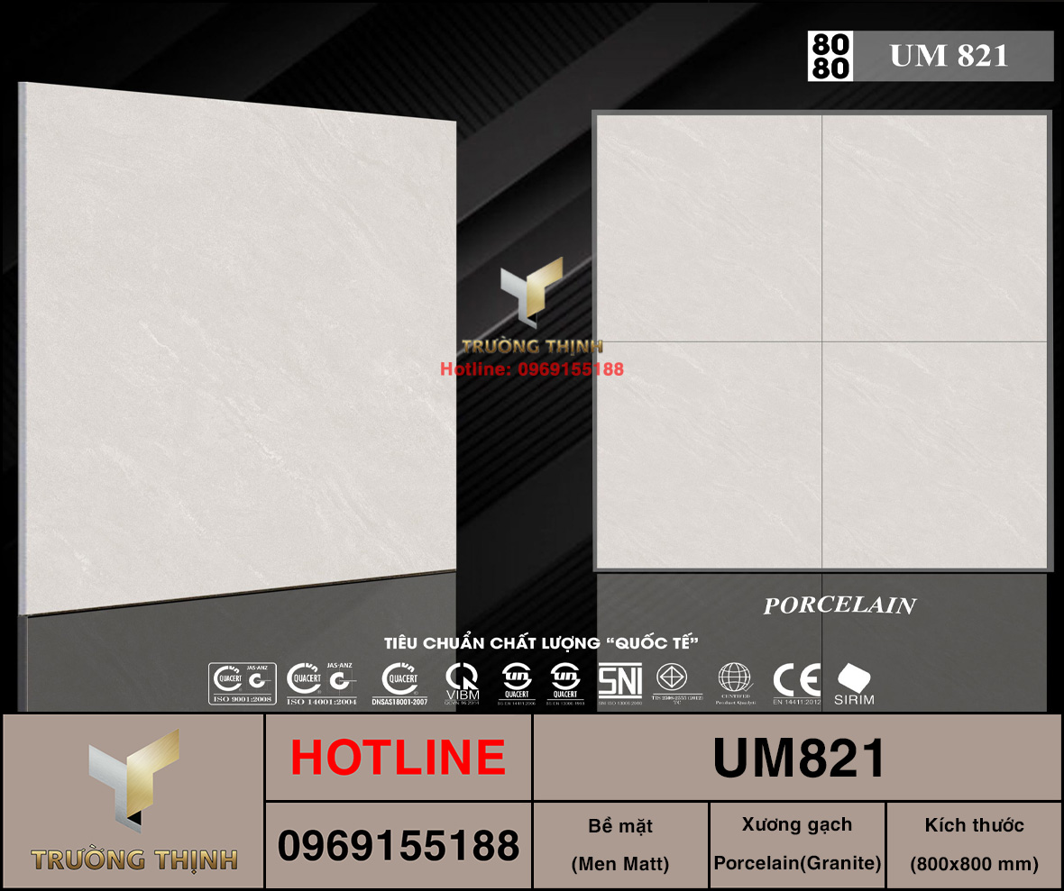 Gạch lát nền 800x800 Viglacera UM821