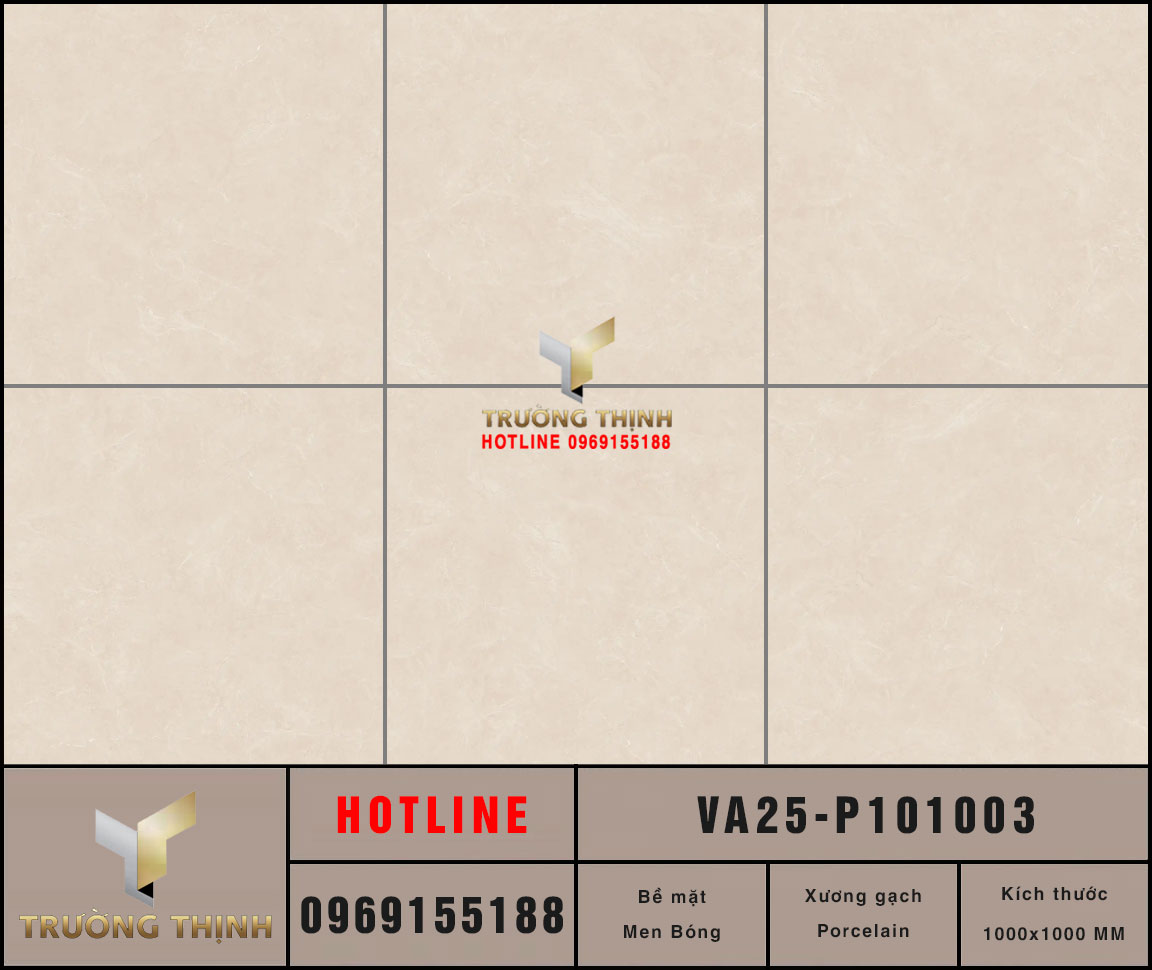 Gạch lát nền granite màu kem Viglacera VA25-P101003: Đẳng cấp không gian sống hiện đại