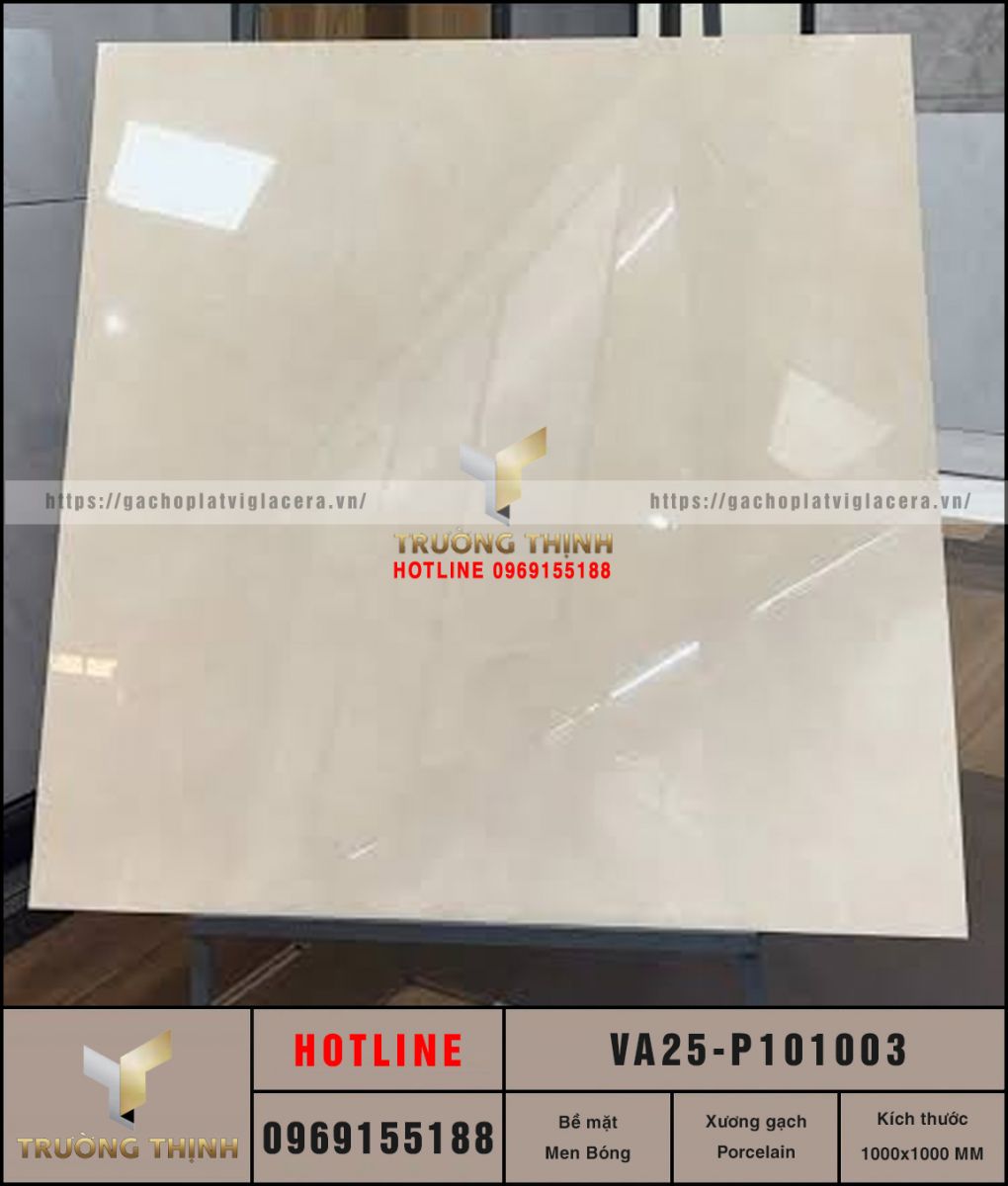 Gạch lát nền granite màu kem Viglacera VA25-P101003: Đẳng cấp không gian sống hiện đại
