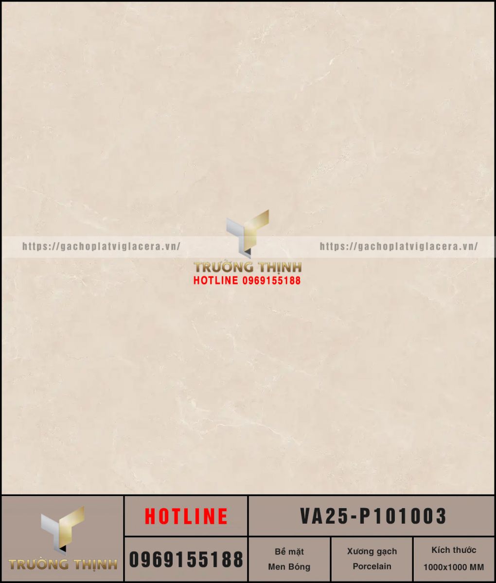 Gạch lát nền granite màu kem Viglacera VA25-P101003: Đẳng cấp không gian sống hiện đại