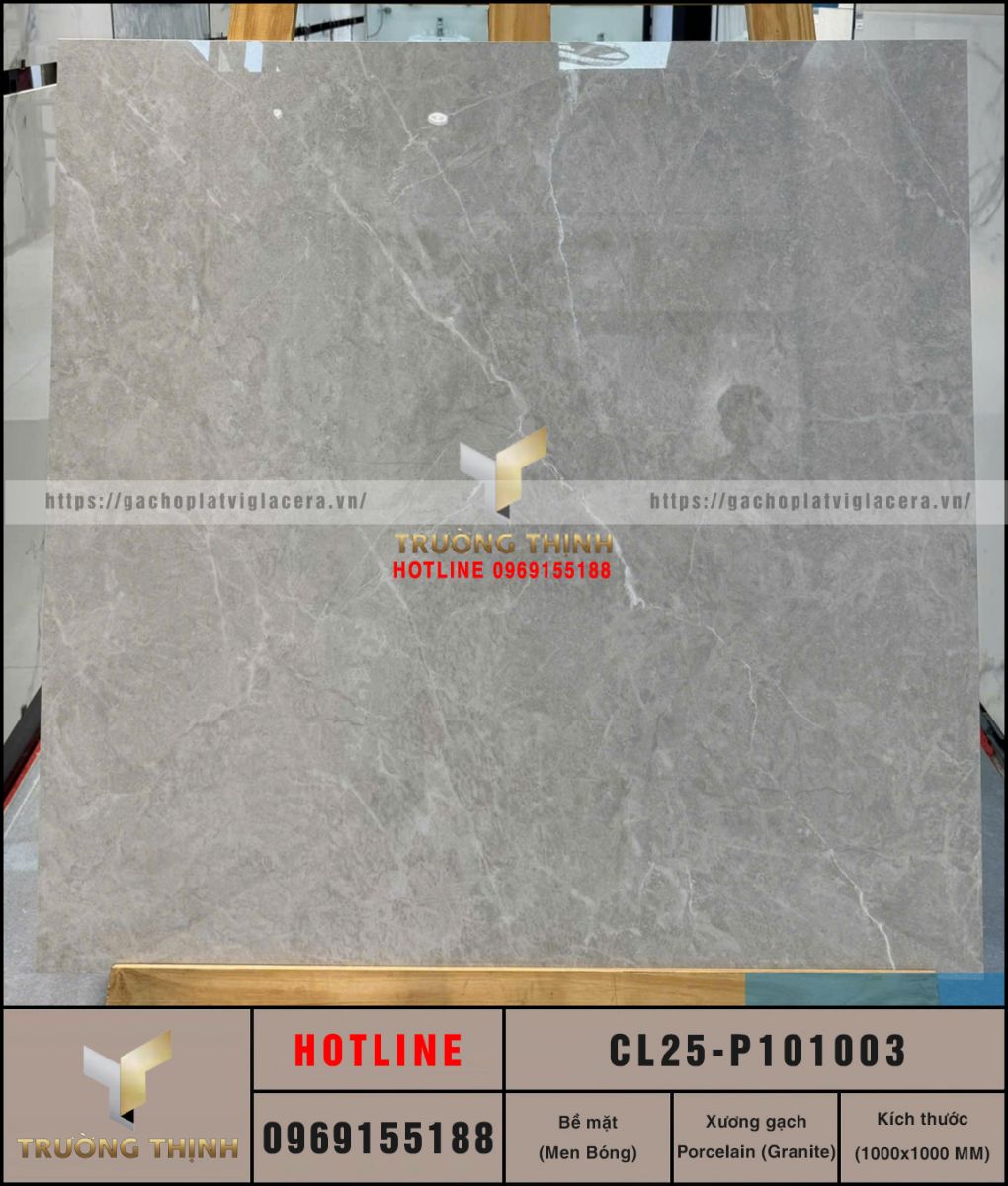 Gạch Viglacera CL25-P101003 1000x1000 Vân Đá Ghi Xám - Giá Tốt Nhất