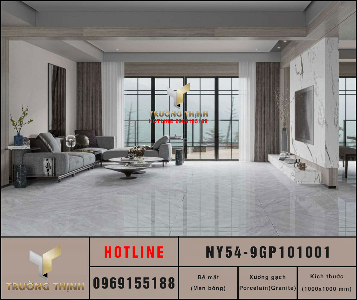 Gạch Viglacera NY54-9GP101001 1000x1000 Màu Ghi Sáng Giá Tốt Nhất
