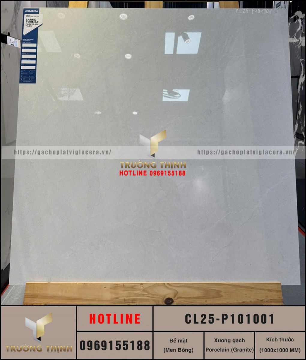 Gạch lát nền khổ lớn men bóng 1000x1000 Viglacera CL25-P101001 - Sang trọng & Đẳng cấp