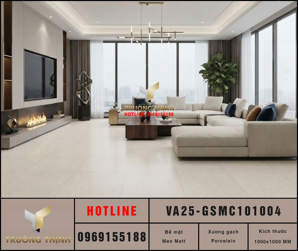 Gạch lát nền granite tấm lớn men Matt Viglacera VA25-GSMC101004 – Sang trọng & Đẳng cấp
