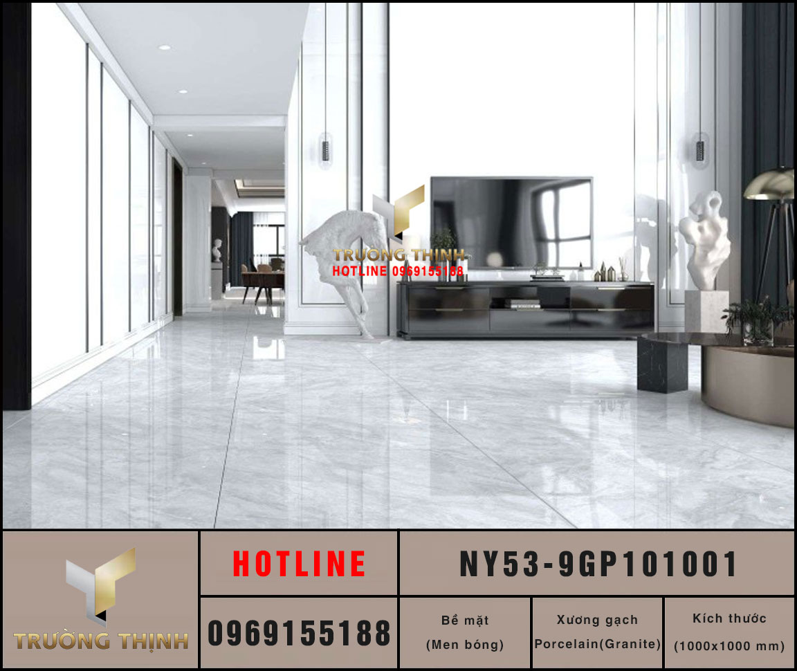 Gạch Lát Nền 1000x1000 Viglacera NY53-9GP101001 – Vân Đá Sang Trọng