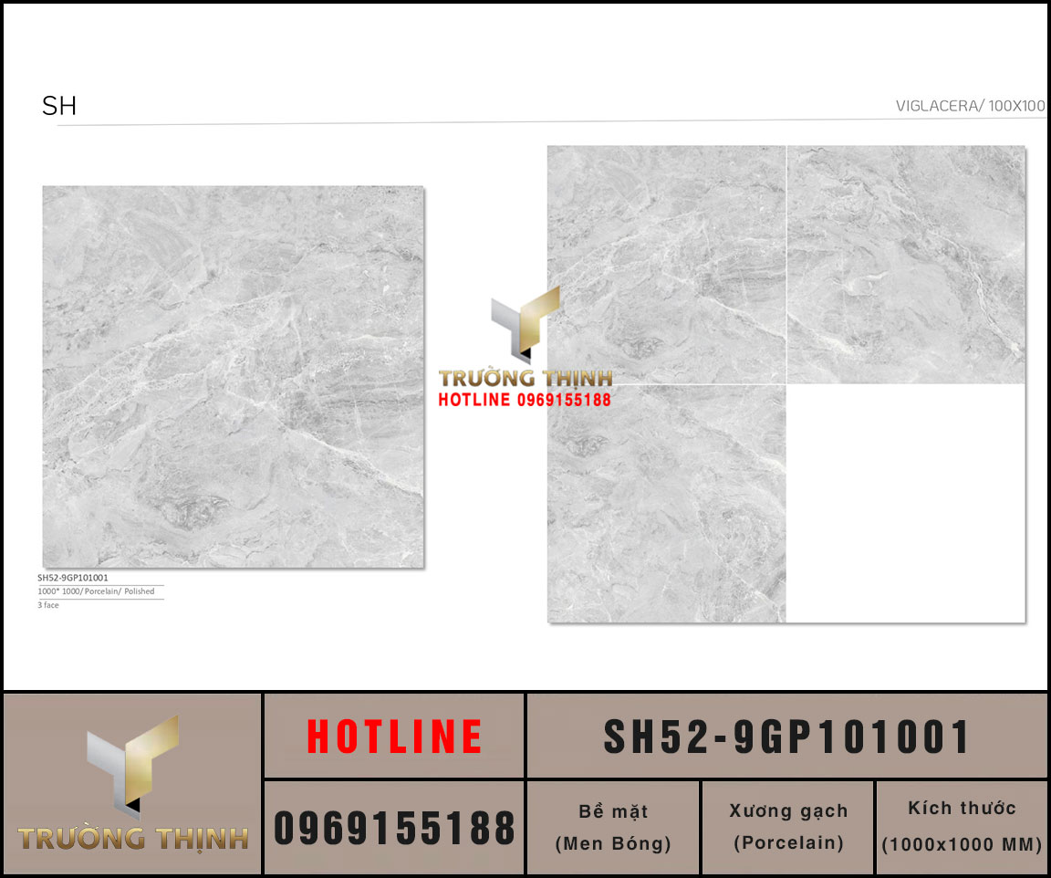 Gạch lát nền 1000x1000 Viglacera Sông Hồng SH52-9GP101001
