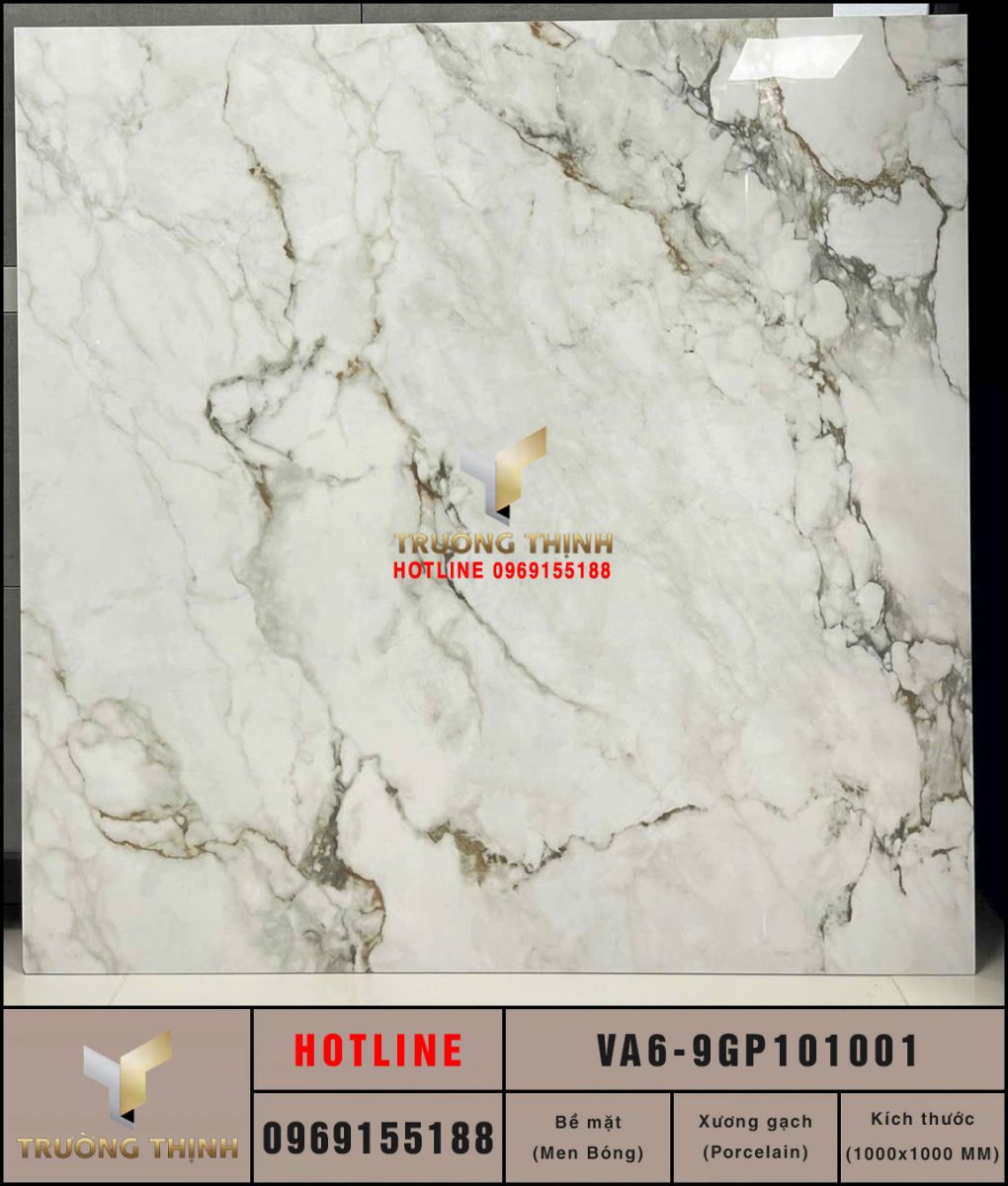 Gạch lát nền vân mây1000x1000 Viglacera VA6-9GP101001 giả đá