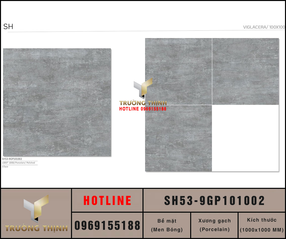 Gạch lát nền 1000x1000 Viglacera Sông Hồng SH53-9GP101002