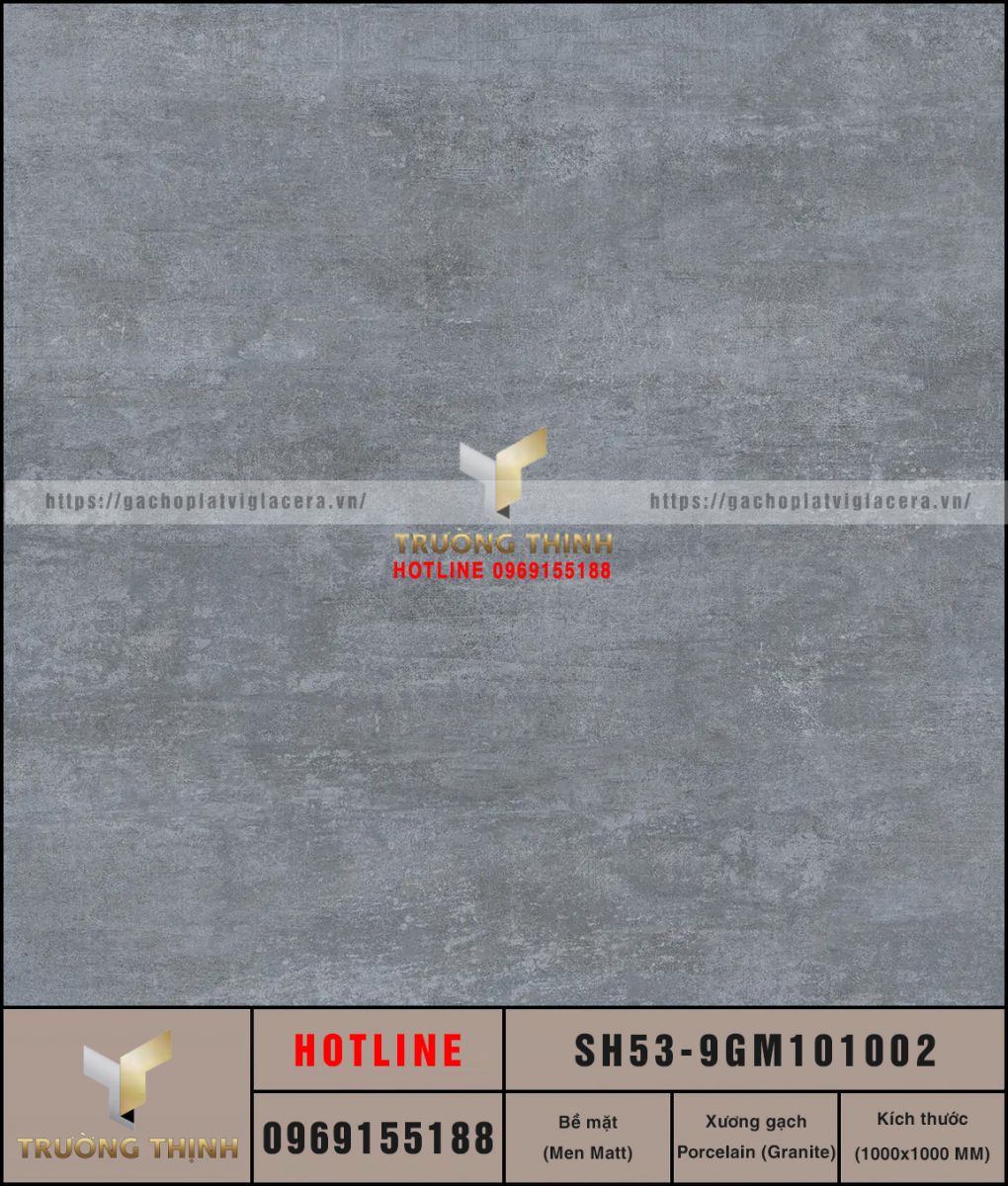 Gạch lát nền vân xi măng 1000x1000 Viglacera SH53-9GM101002 – Đỉnh cao kiến trúc hiện đại