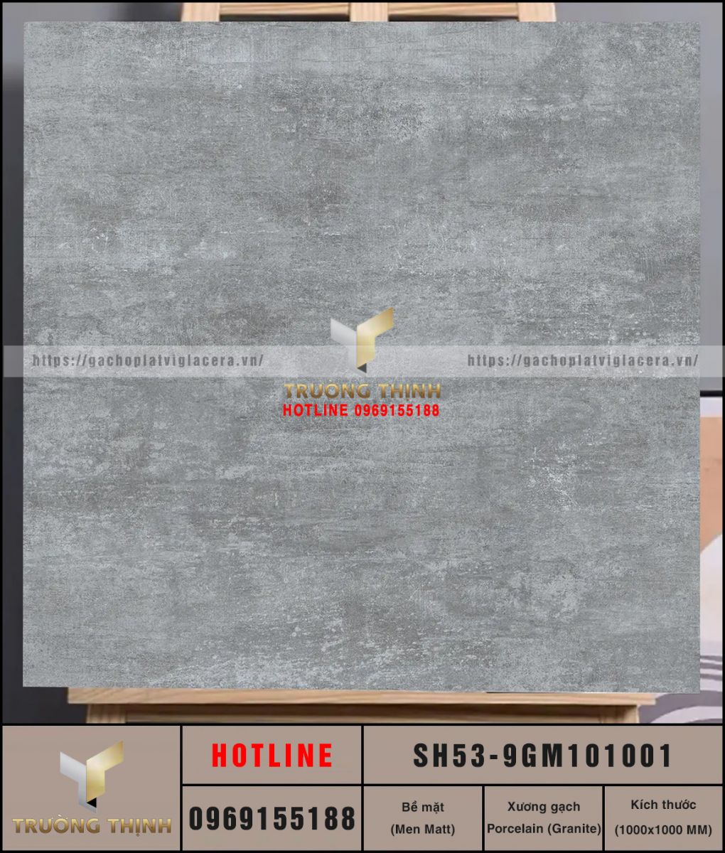 Gạch lát sàn giả xi măng 1000x1000 Viglacera SH53-9GM101001 – Đẳng cấp & Sang trọng