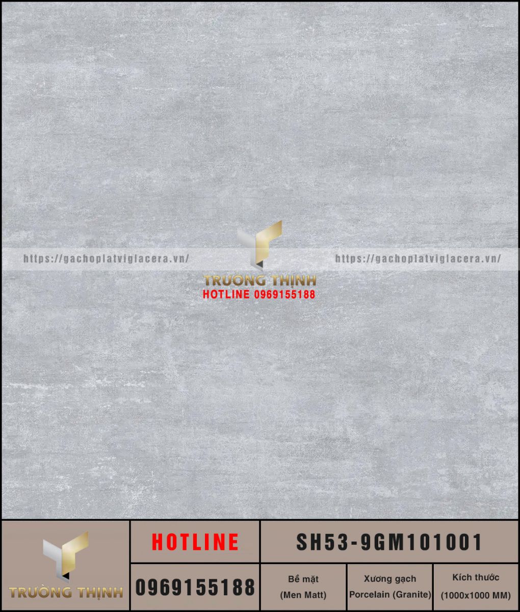 Gạch lát sàn giả xi măng 1000x1000 Viglacera SH53-9GM101001: Xu hướng kiến trúc hiện đại