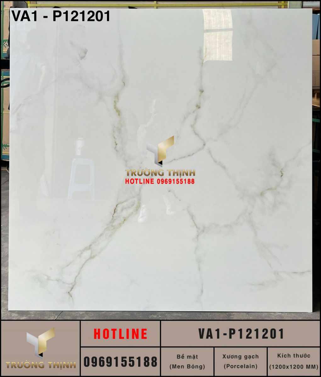 Gạch khổ lớn men Bóng 1200x1200 Viglacera VA1-P121201 cao cấp