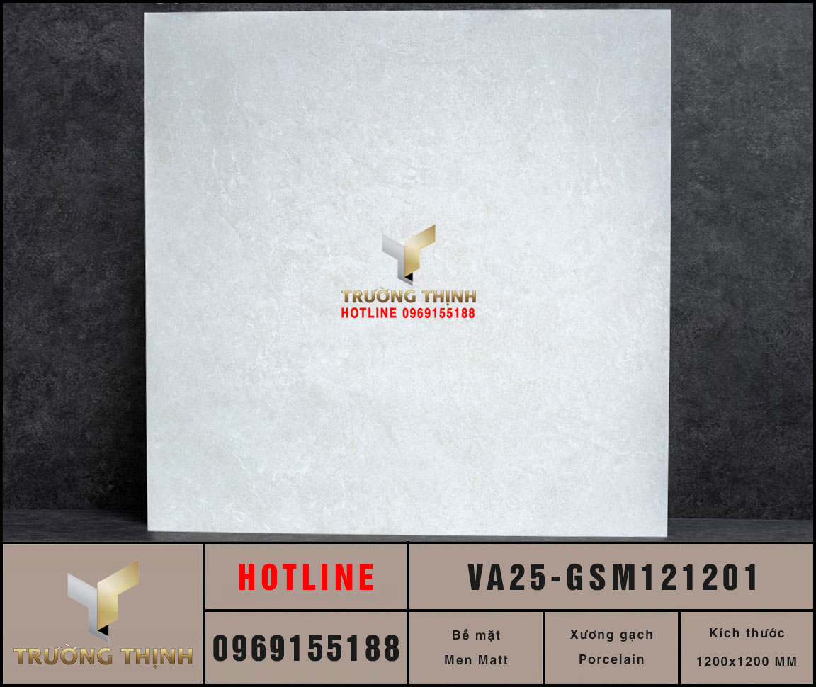 Gạch lát nền granite tấm lớn 1200x1200mm Viglacera VA25-GSM121201: Đẳng cấp kiến trúc hiện đại
