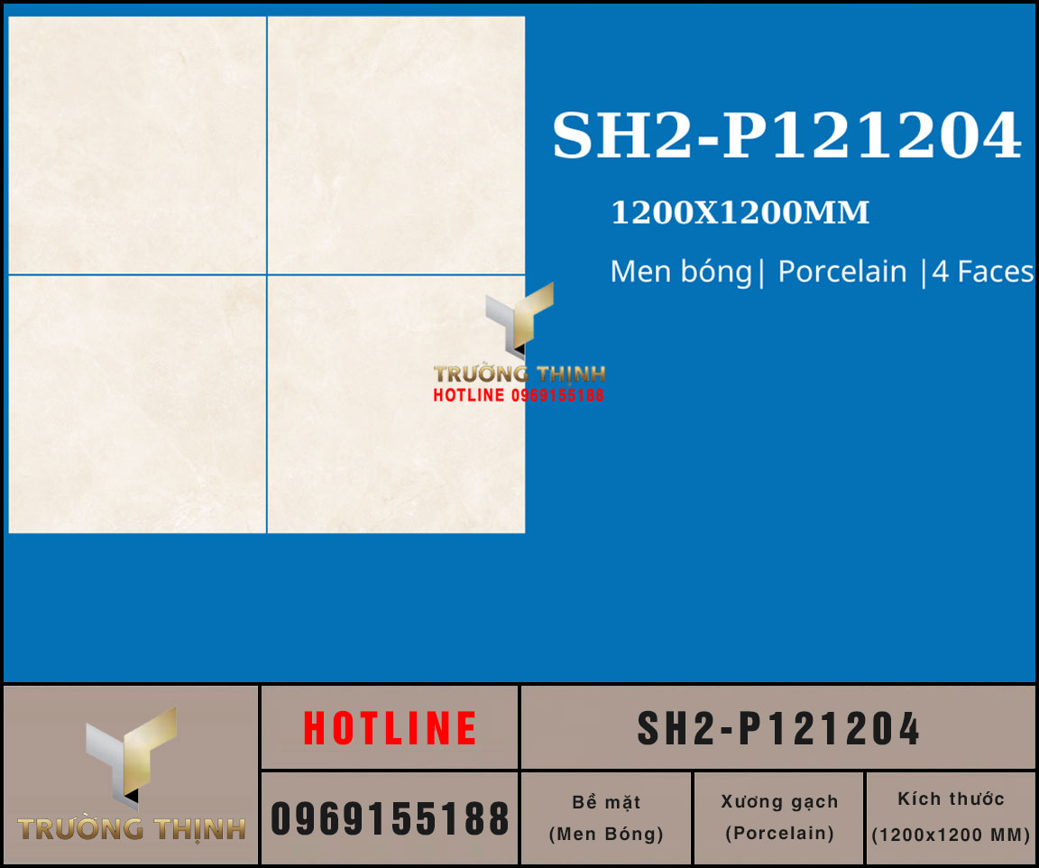 Gạch lát nền 1200x1200 Viglacera Sông Hồng SH2-P121204