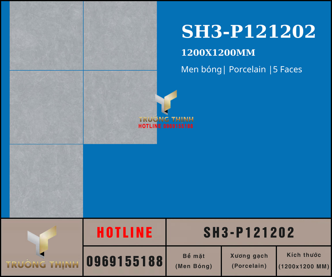 Gạch lát nền 1200x1200 Viglacera Sông Hồng SH3-P121202