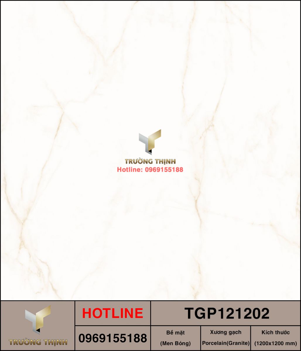 Gạch trắng khói tấm lớn 1200x1200 Viglacera TGP121202 | Trường Thịnh Group