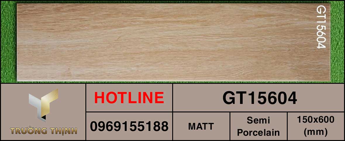Gạch porcelain vân gỗ 150x600 Viglacera GT15604 cao cấp