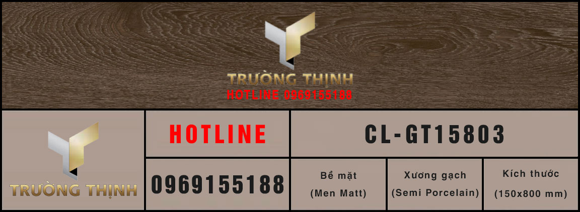 Gạch lát chống trơn vân gỗ 150x800 Viglacera CL-GT15803 - BST Cửu Long | Trường Thịnh Group