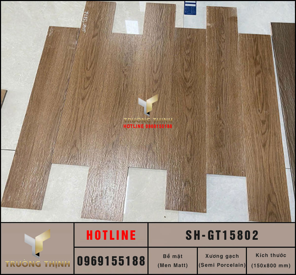 Gạch lát nền phòng ngủ vân gỗ Viglacera SH-GT15802 | Chính hãng giá tốt