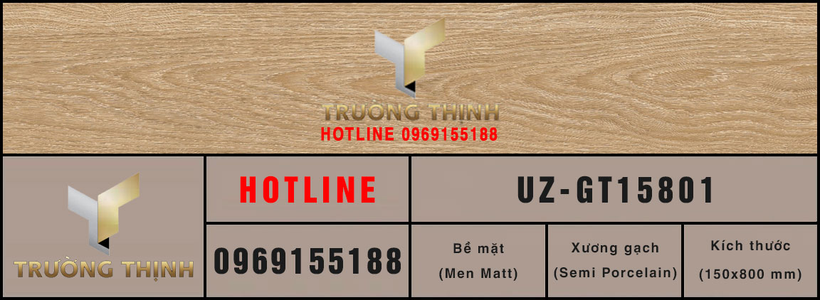 Gạch lát nền vân gỗ 150x800 Viglacera UZ-GT15801 màu be chính hãng
