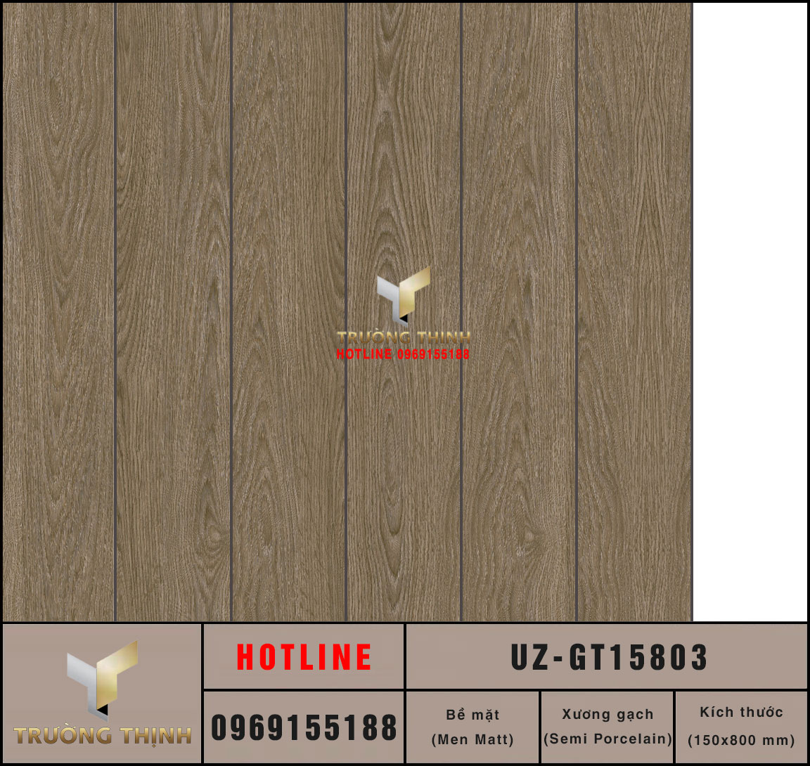 Gạch lát nền vân gỗ 150x800 Viglacera màu nâu đất UZ-GT15803 – Vẻ đẹp sang trọng và đẳng cấp
