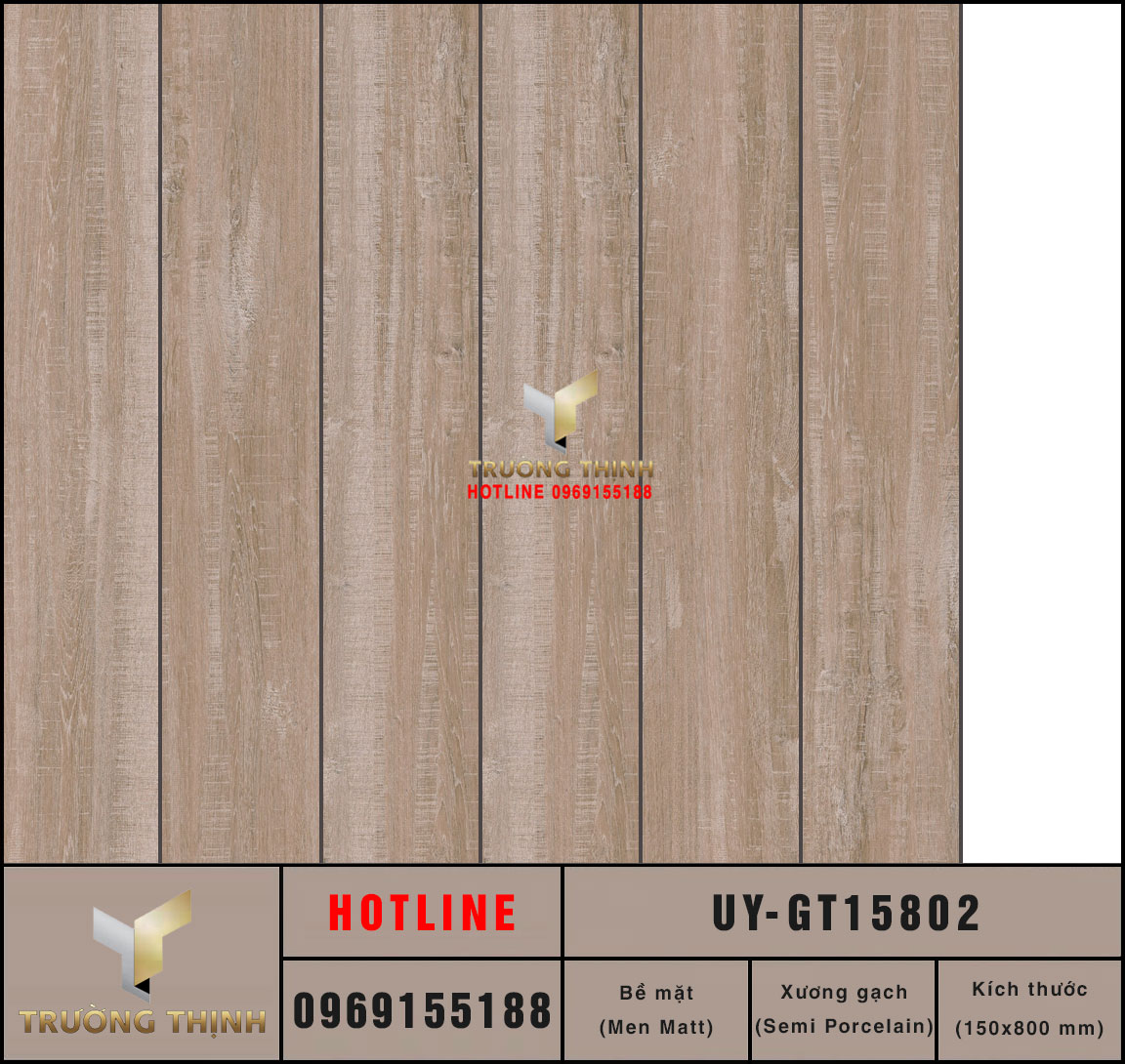 Gạch lát nền vân gỗ chống trơn 150x800 Viglacera UY-GT15802: Sự kết hợp hoàn hảo giữa vẻ đẹp tự nhiên và chất lượng vượt trội