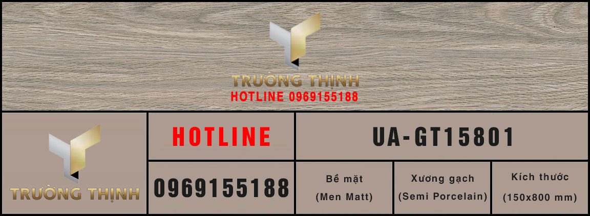 Gạch Ốp Lát Vân Gỗ 150x800 Viglacera United UA-GT15801 Cao Cấp