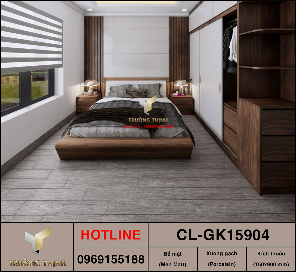 Gạch granite vân gỗ 150x900 Viglacera Cửu Long CL-GK15904 giá rẻ