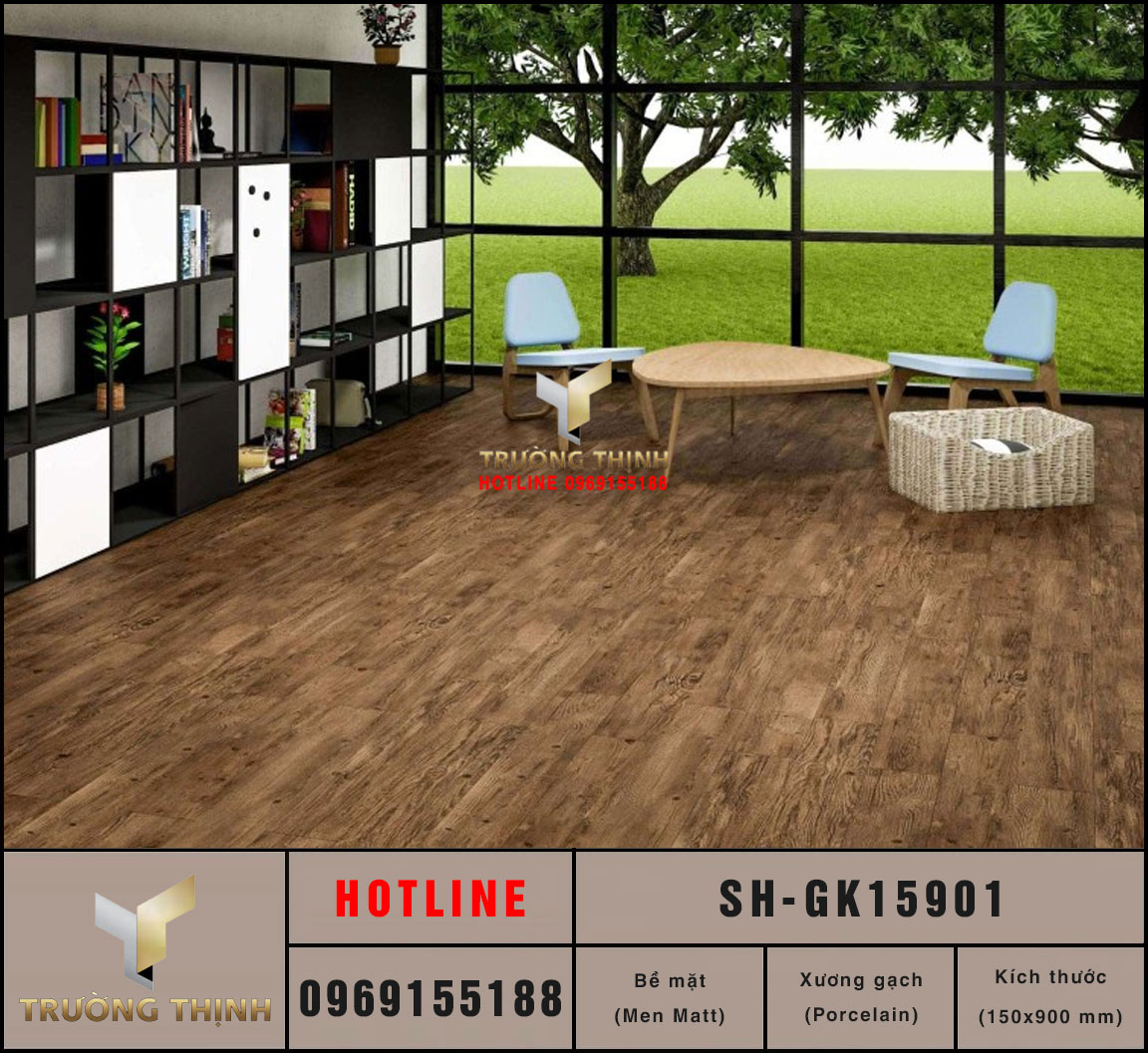 Gạch granite vân gỗ 150x900 Viglacera SH-GK15901 giá rẻ