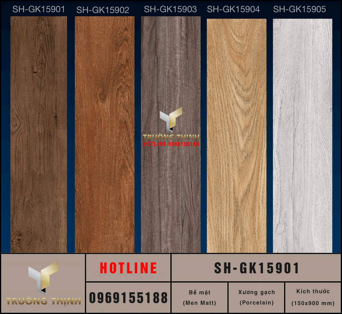 Gạch ốp lát 150x900 Viglacera Sông Hồng SH-GK15901