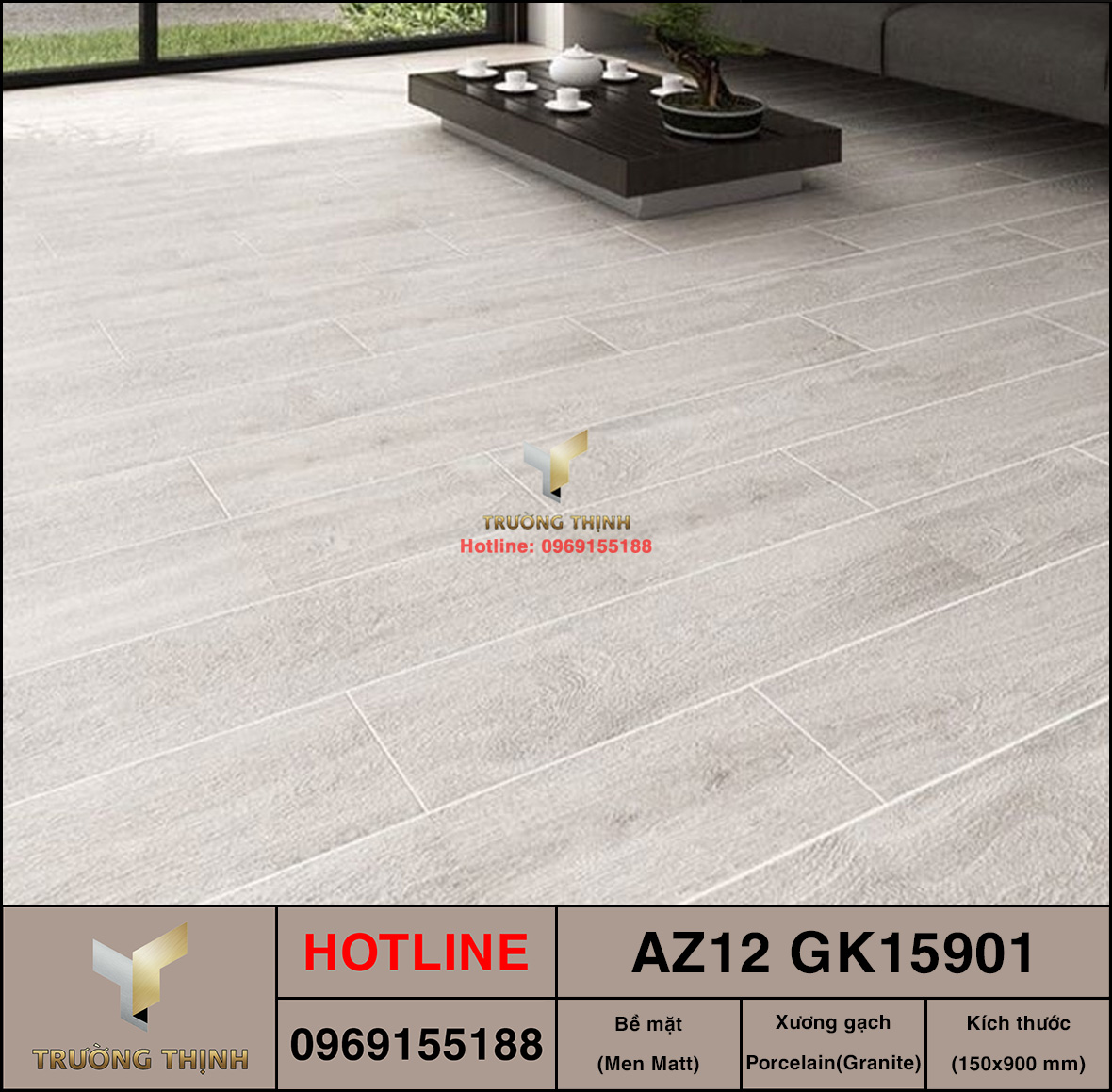 Gạch Lát Nền Giả Gỗ 150x900 Viglacera AZ12-GK15901: Nâng Tầm Không Gian Sống Đẳng Cấp