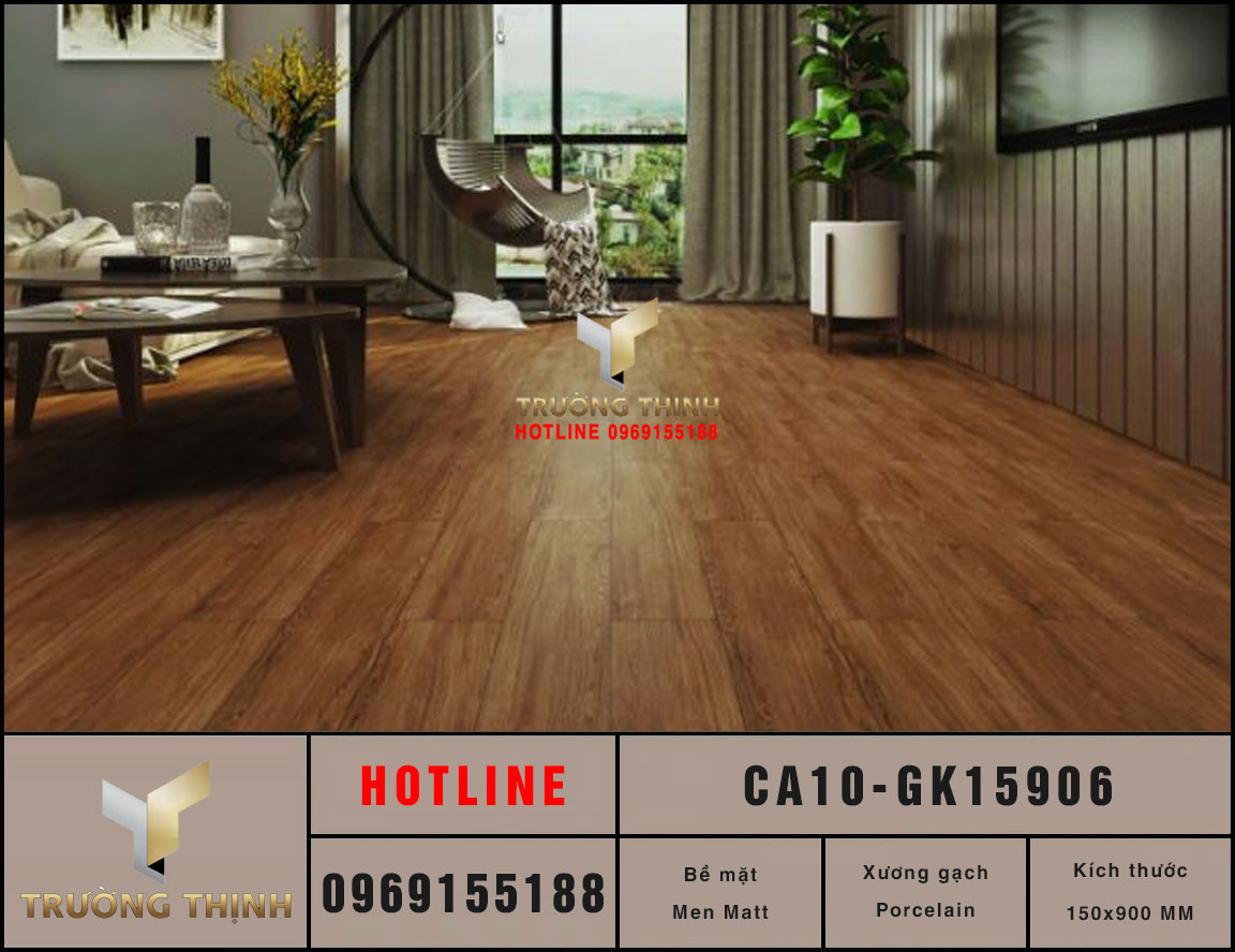 Gạch Lát Nền Giả Gỗ Viglacera CA10-GK15906 150x900 Chống Trơn Giá Tốt