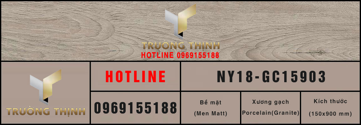 Gạch lát nền giả gỗ màu nâu nhạt 150x900 Viglacera NY18-GC15903: Sự giao thoa giữa nét cổ điển và hiện đại